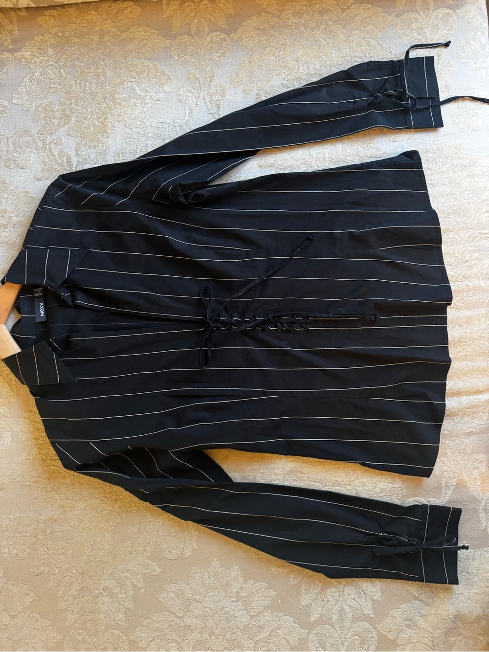 Mexx Black Pinstripe Button-Down Shirt